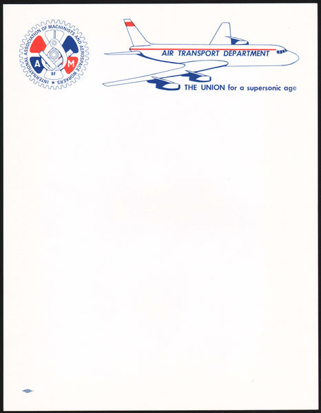 Vintage letterhead AIR TRANSPORT International Assoc of Machinists and Aerospace