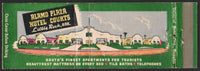 Vintage matchbook cover ALAMO PLAZA HOTEL COURTS with picture Little Rock Arkansas