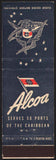 Vintage matchbook cover ALCOA Steamship Company Serves 58 Ports of the Caribbean