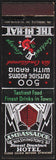 Vintage matchbook cover AMBASSADOR HOTEL Hi-Hat Cocktail Lounge Washington DC