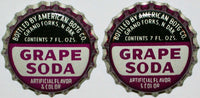 Soda pop bottle caps Lot of 12 AMERICAN GRAPE SODA cork unused new old stock