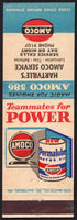 Vintage matchbook cover AMOCO gas oil can and globe pictures Hartvilles Service