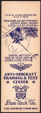 Vintage matchbook cover ANTI AIRCRAFT TRAINING CENTER Dam Neck VA salesman sample