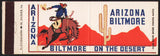 Vintage matchbook cover ARIZONA BILTMORE full length bronco and cactus pictured