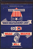 Vintage matchbook cover ARMY ADMINISTRATION SCHOOL WAAC No 1 Nacogdoches Texas