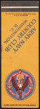 Vintage matchbook cover ARMY NAVY COUNTRY CLUB Washington DC salesman sample