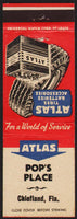 Vintage matchbook cover ATLAS Tires and Batteries Pops Place Chiefland Florida
