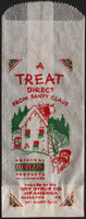 Vintage bag A TREAT from Santa Claus First Aid Hazelton PA new old stock n-mint