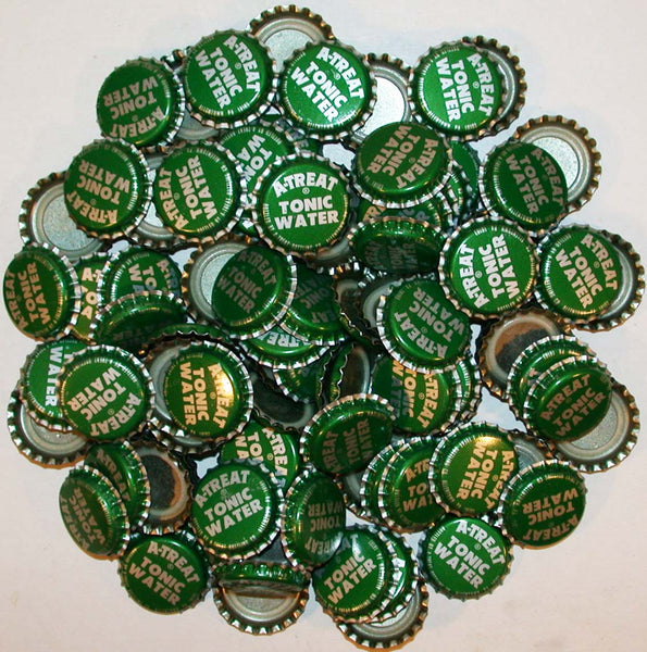 Soda pop bottle caps Lot of 100 A TREAT TONIC WATER plastic lined new old stock