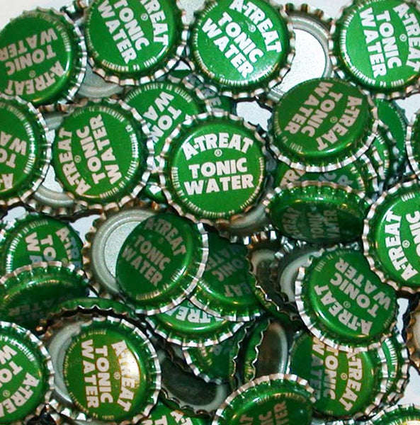 Soda pop bottle caps Lot of 12 A TREAT TONIC WATER plastic lined new old stock