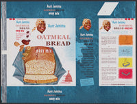 Vintage box wrapper AUNT JEMIMA Oatmeal Bread woman pictured Quaker Oats unused