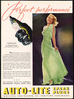 Vintage magazine ad AUTOLITE SPARK PLUGS 1937 actress Madeleine Carroll pictured