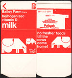 Vintage box BAILEY FARM DAIRY Vitamin D milk carton St Louis Missouri unused