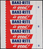 Vintage bread wrapper BAKE RITE BREAD Stevens Point Wisconsin new old stock n-mint