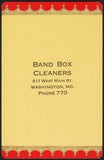 Vintage playing card BAND BOX CLEANERS 211 West Main St Phone 770 Washington MO