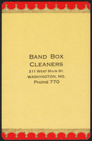 Vintage playing card BAND BOX CLEANERS 211 West Main St Phone 770 Washington MO