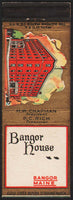 Vintage matchbook cover BANGOR HOUSE Maine old hotel pictured H W Chapman P C Rich