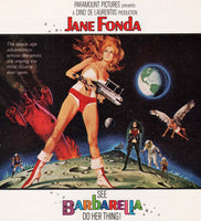 Vintage magazine ad BARBARELLA movie 1968 starring Jane Fonda Marcel Marceau