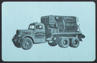 Vintage playing card BARNEY and DICKENSON Concrete truck blue Vestal New York