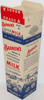 Vintage container BARNUMS Grade A Milk Quart farm scene Barnum Minnesota unused