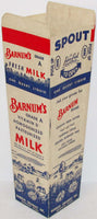 Vintage container BARNUMS Grade A Milk Quart farm scene Barnum Minnesota unused