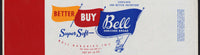 Vintage bread wrapper BELL SUPER SOFT 14oz picturing Billy Bell 1949 New York