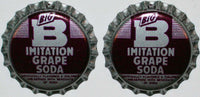 Soda pop bottle caps Lot of 25 BIG B GRAPE SODA plastic unused new old stock