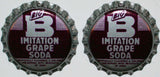 Soda pop bottle caps Lot of 12 BIG B GRAPE SODA plastic unused new old stock