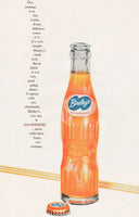Vintage magazine ad BIRELEYS soda pop from 1955 with a large bottle pictured