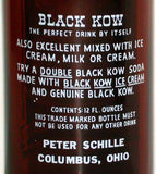 Vintage soda pop bottle BLACK KOW amber 1941 cow pictured new old stock n-mint