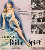 Vintage magazine ad BLITHE SPIRIT movie 1946 by Noel Coward stars Rex Harrison