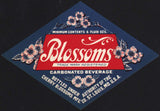 Vintage soda pop bottle label BLOSSOMS Cherry Blossoms St Louis diamond shaped