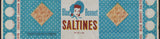 Vintage box wrapper BLUE BONNET SALTINES crackers 1957 woman pictured new old stock