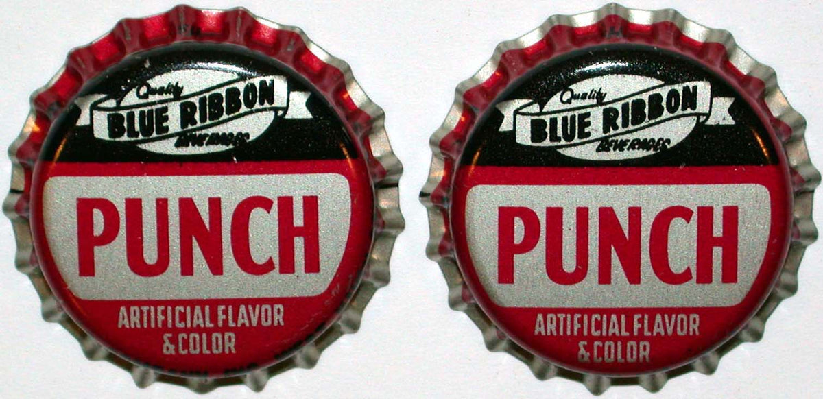 Soda pop bottle caps Lot of 100 BLUE RIBBON PUNCH cork unused new old ...