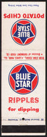 Vintage matchbook cover BLUE STAR POTATO CHIPS Fairmont Food Loves Park Illinois