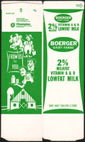 Vintage box BOERGER DAIRY FARMS Lowfat milk carton family farmer Cincinnati Ohio