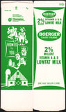 Vintage box BOERGER DAIRY FARMS Lowfat milk carton family farmer Cincinnati Ohio