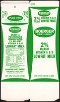 Vintage box BOERGER DAIRY FARMS Lowfat milk carton family farmer Cincinnati Ohio