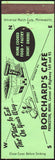 Vintage matchbook cover BORCHARDS CAFE full length picture Princeton Minnesota