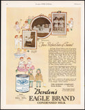 Vintage magazine ad BORDENS EAGLE BRAND MILK from 1921 twin children pictured