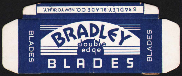 Vintage box BRADLEY BLADES Double Edge razor blades New York NY unused n-mint