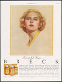 Vintage magazine ad BRECK Beautiful Hair 1951 Breck Girl and products pictured