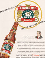 Vintage magazine ad BREWERS BEST BEER Sherman Billingsley NY Stork Club 1947