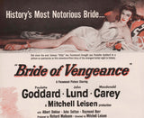 Vintage magazine ad BRIDE OF VENGEANCE movie 1949 Paulette Goddard and John Lund