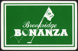 Vintage playing card BROOKRIDGE BONANZA golf white on green Overland Park Kansas