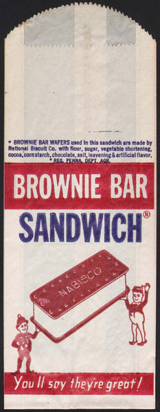 Vintage bag BROWNIE BOY SANDWICH brownies pictured National Biscuit Co Nabisco