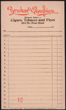 Vintage receipt BRUCKER and BOGHIEN Cigars Tobacco 1910s Philadelphia n-mint