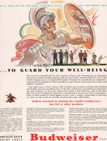 Vintage magazine ad BUDWEISER Anheuser Busch beer 1942 picturing a Roman centurion