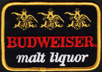 Vintage uniform patch BUDWEISER MALT LIQUOR beer small size unused n-mint+ condition