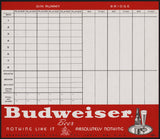 Vintage score sheet BUDWEISER BEER Anheuser Busch Gin Rummy Bridge unused n-mint+